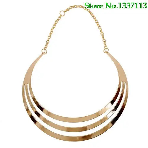 Arcadia Layers – Bold 3-Layer Semi-Circle Choker Necklace