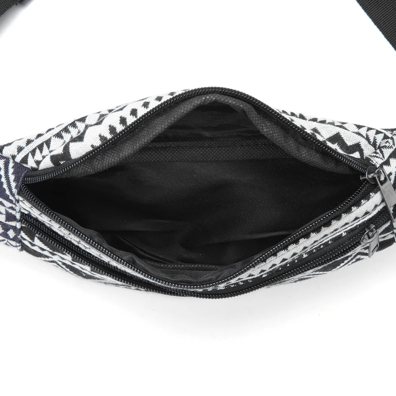 Boho Drift – Multicolor Fabric Waist Bag