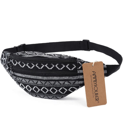 Boho Drift – Multicolor Fabric Waist Bag
