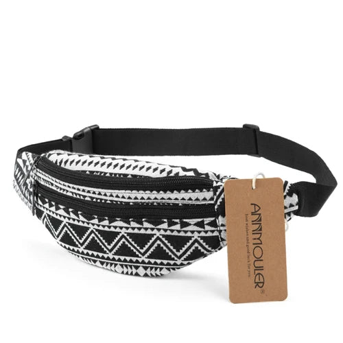 Boho Drift – Multicolor Fabric Waist Bag
