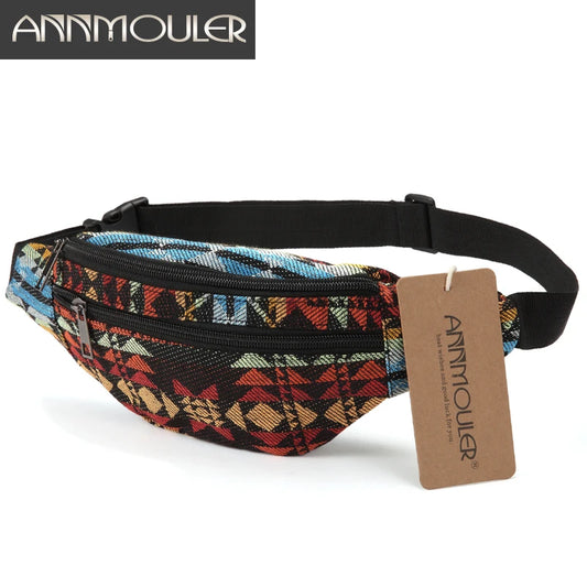 Boho Drift – Multicolor Fabric Waist Bag