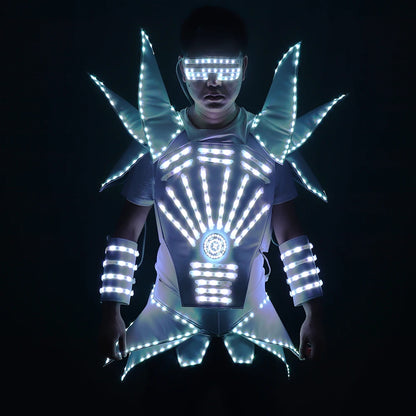 NeonBot LED Robot Suit – Full Color Light Armor