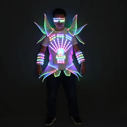 NeonBot LED Robot Suit – Full Color Light Armor