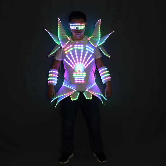 NeonBot LED Robot Suit – Full Color Light Armor