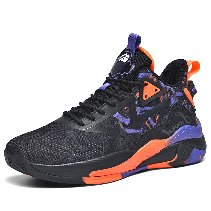 "VibeForce" High-Top Outdoor Sneakers – Custom Logo, Big Sizes (US 13-14)