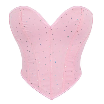EleganceLace™ Overbust Corset Crop Top with Push-Up Design