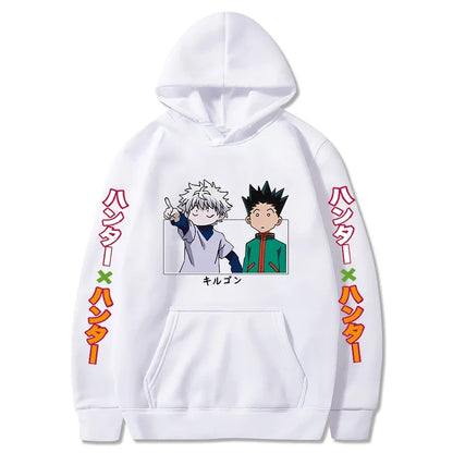 HUNTER//BOND Gon & Killua Hoodie – Oversized Anime Streetwear Tribute