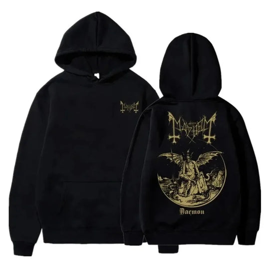 MAYHEM//VOID Black Metal Hoodie – Cyber Grunge Streetwear Drop