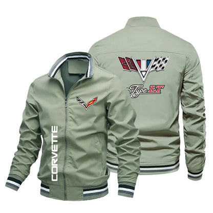 "VibePilot" Men’s Logo Baseball Jacket – Breathable, Sports-Inspired, Autumn Essential