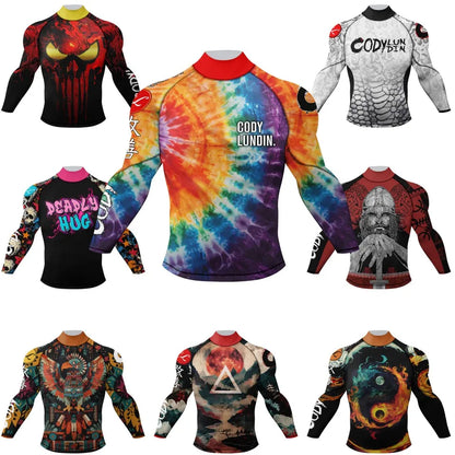 DRILL//CORE Compression Rashguard – Mock Neck Tech Shirt for Combat & Surf