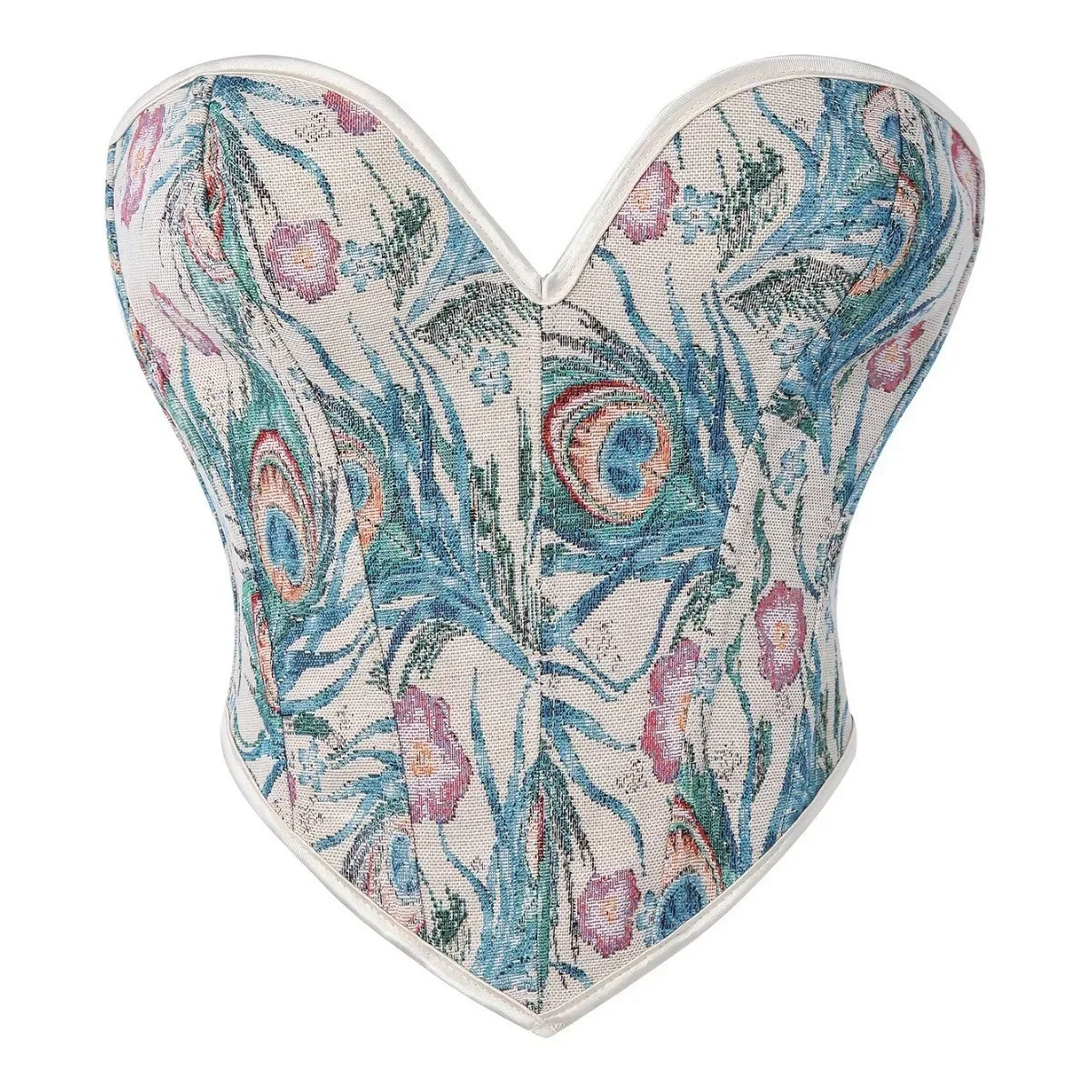 EleganceLace™ Overbust Corset Crop Top with Push-Up Design