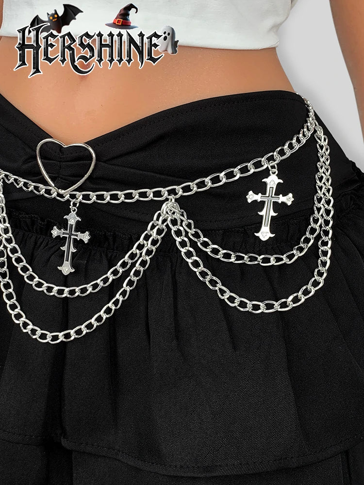 LUSTRA Tri-Layer Cross Waist Chain