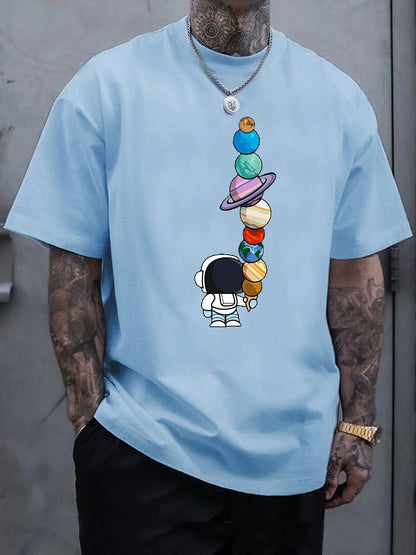ASTRODRIFT Graphic Tee — 100% Cotton, Planet Print