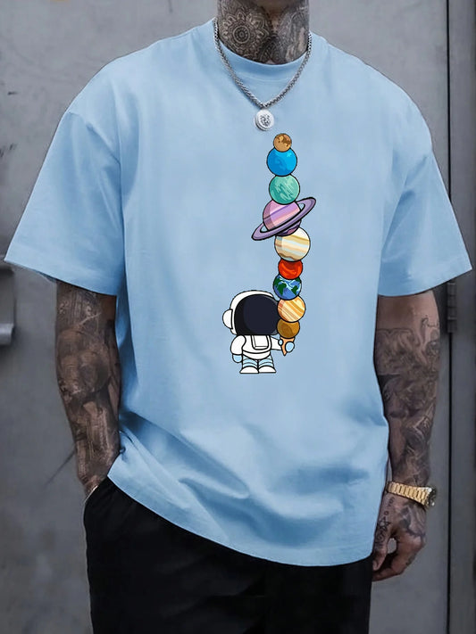 ASTRODRIFT Graphic Tee — 100% Cotton, Planet Print