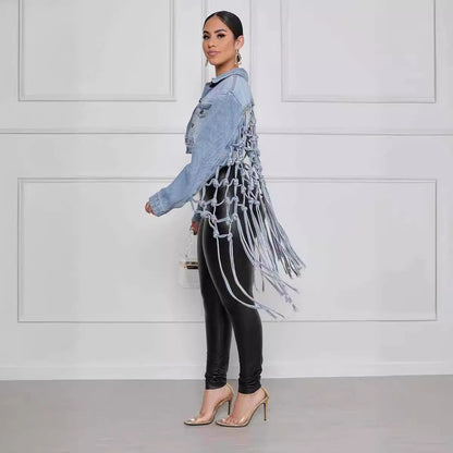 Gridfall Cropped Denim