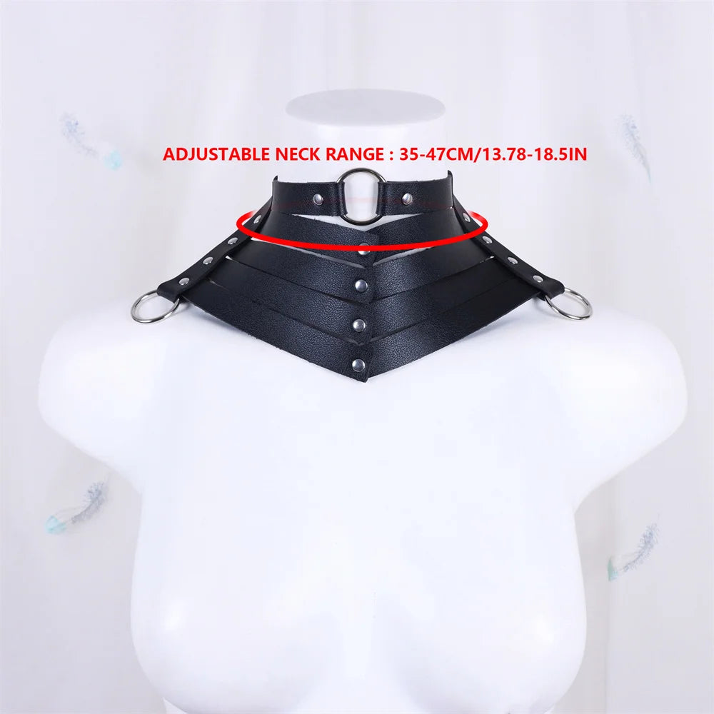 LUSTRA Rivet Leather Choker