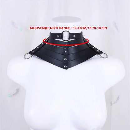LUSTRA Rivet Leather Choker