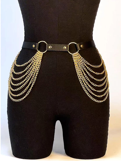 LUSTRA Layered Chain Waist Harness