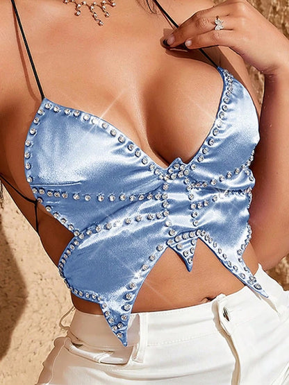 Butterfly Wings Criss-Cross Crop Top