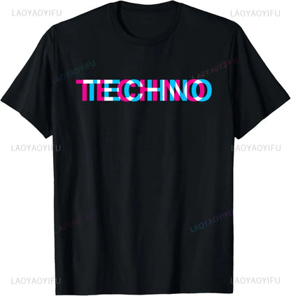 Trippy Glitch Cyber Tee