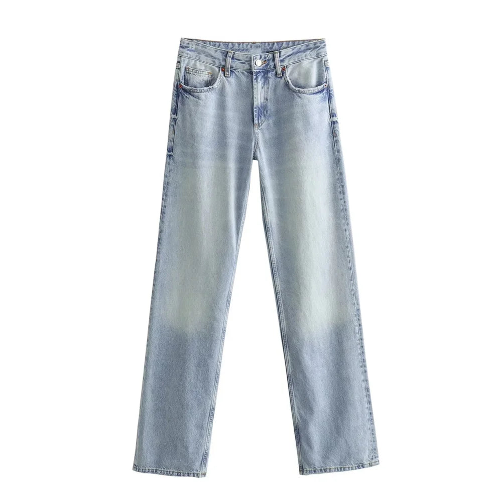 Stonewave Retro Wide-Leg Jeans