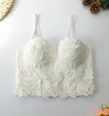 DiamondShine™ Y2K Sequin Push-Up Crop Top