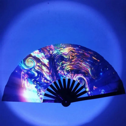 Holo Breeze Folding Rave Fan