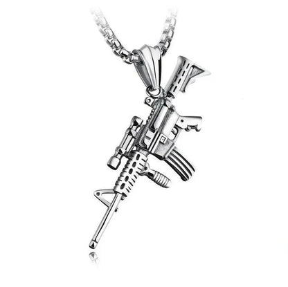 Grenade Flux – Double-Tone Punk Pendant Necklace