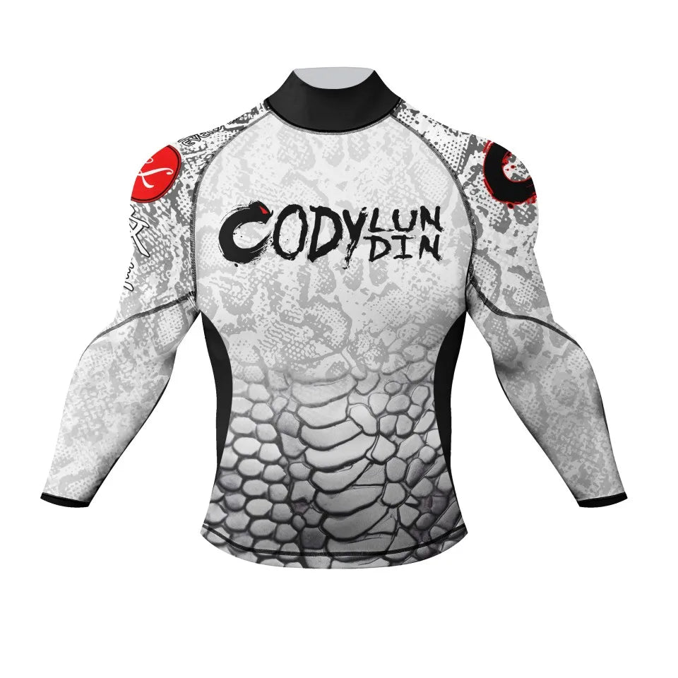 DRILL//CORE Compression Rashguard – Mock Neck Tech Shirt for Combat & Surf