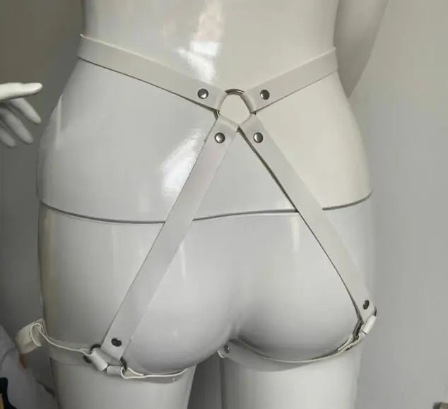 LUSTRA Lockline Leather Cockstrap Harness