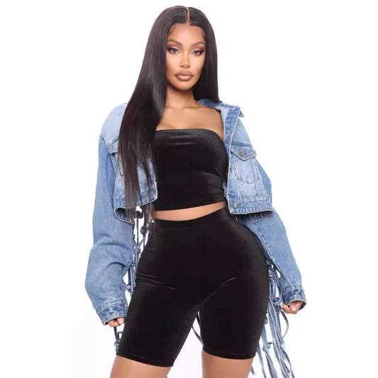 Gridfall Cropped Denim