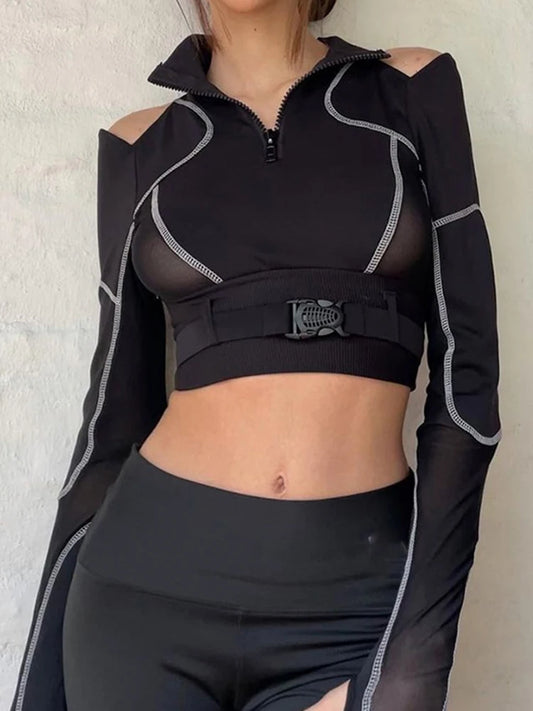 Shadow Grid Cyber Top