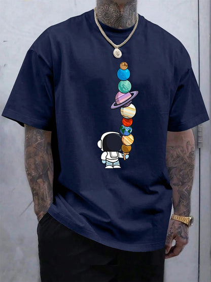 ASTRODRIFT Graphic Tee — 100% Cotton, Planet Print