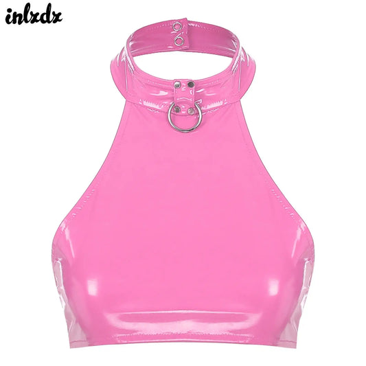 RINGSIGNAL Patent Halter Crop — O-Ring, Backless