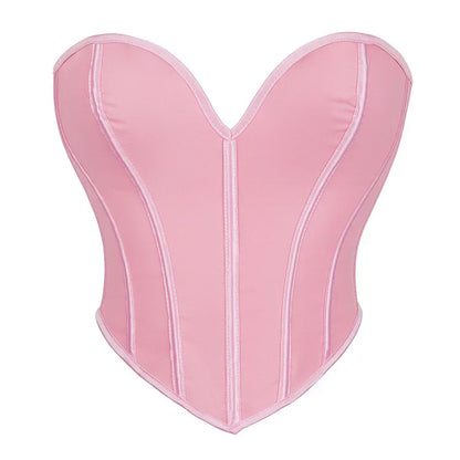 EleganceLace™ Overbust Corset Crop Top with Push-Up Design
