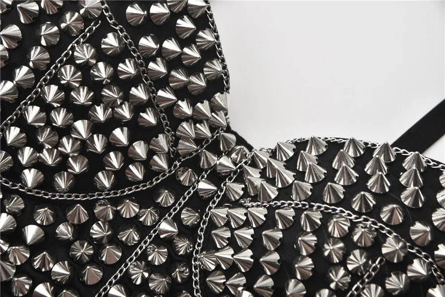 RivetRebel™ Y2K Steampunk Push-Up Bralette