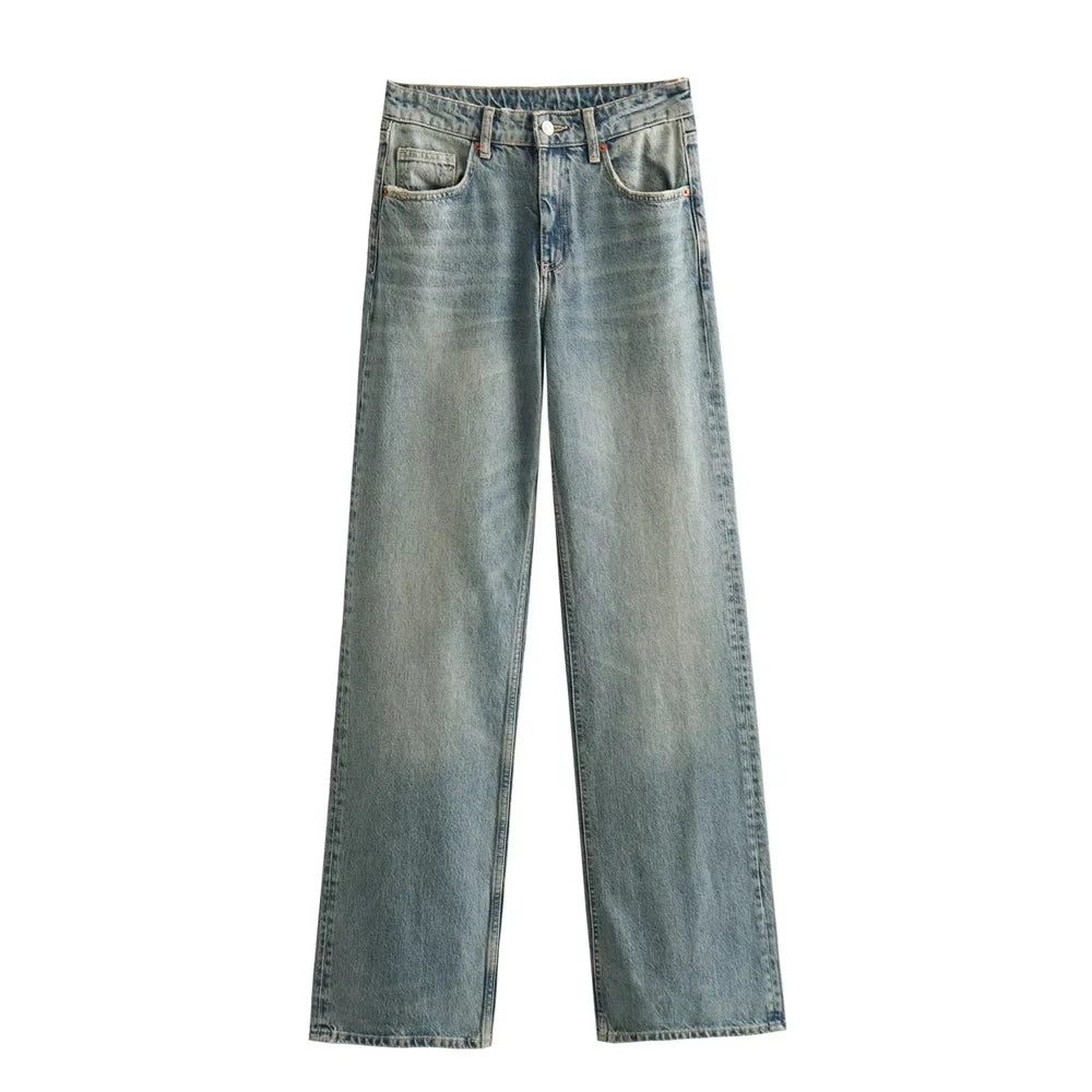 Stonewave Retro Wide-Leg Jeans