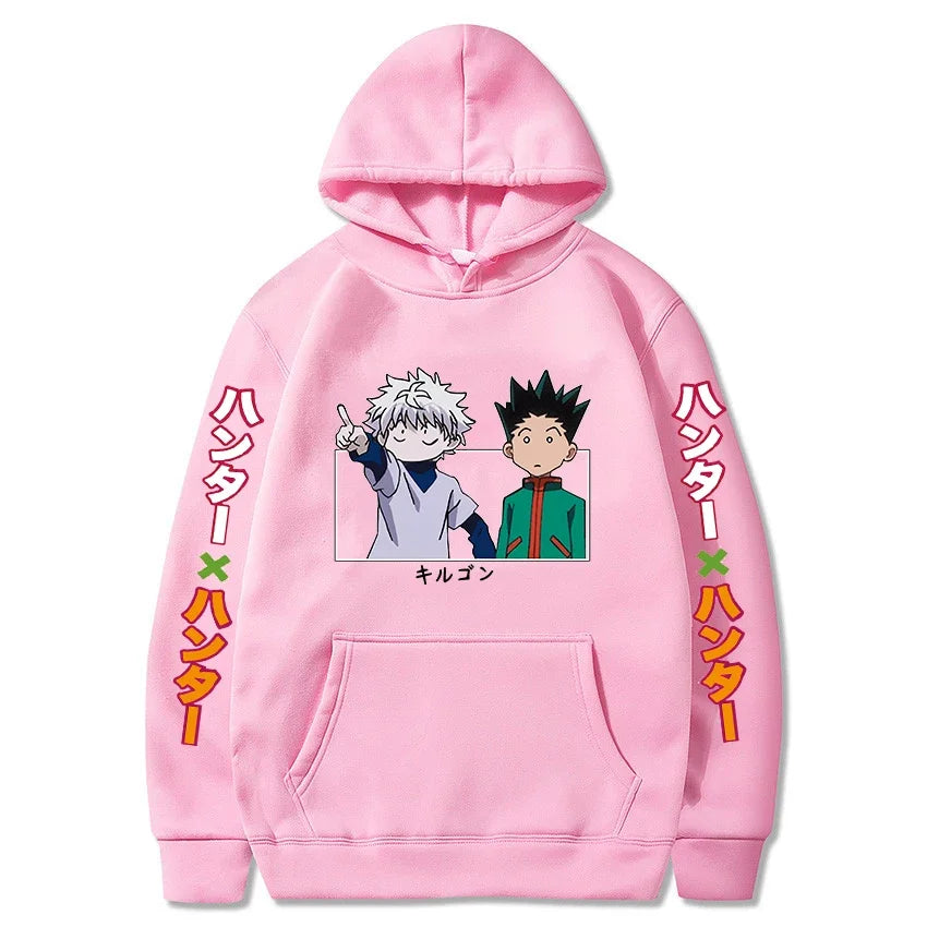 HUNTER//BOND Gon & Killua Hoodie – Oversized Anime Streetwear Tribute