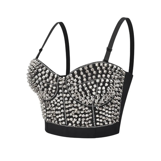 RivetRebel™ Y2K Steampunk Push-Up Bralette