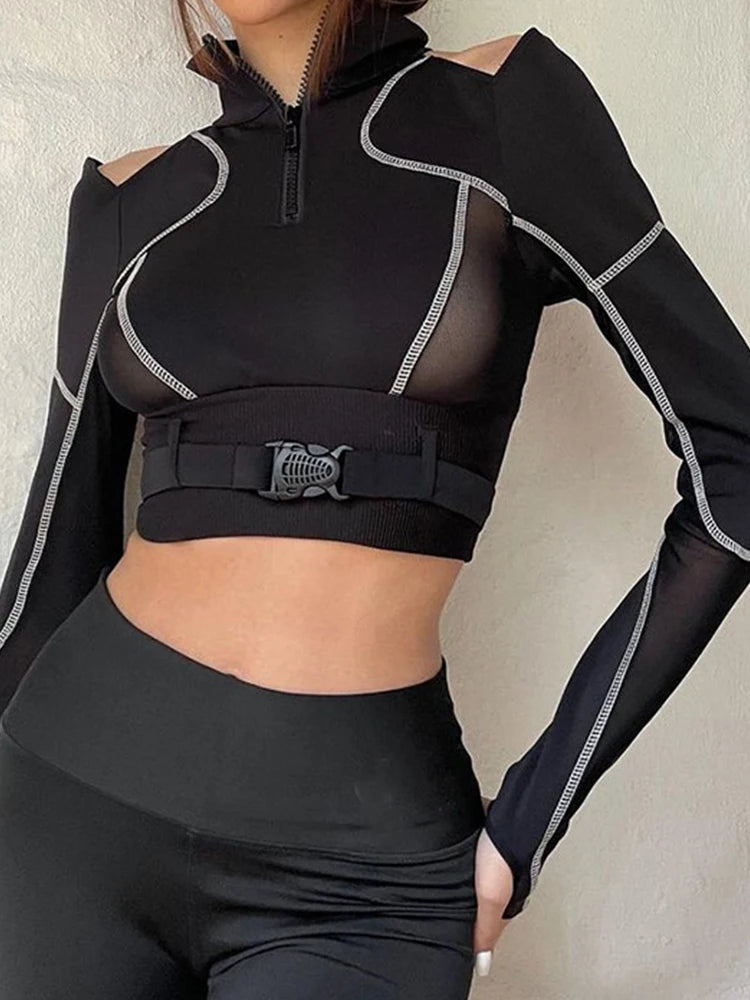 Shadow Grid Cyber Top