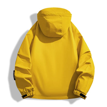 Outdoor Windproof Hooded Jacket 2025 New Sports Waterproof Jacket Casual Zipper Jacket Functional Casual Work Fashionable Coat