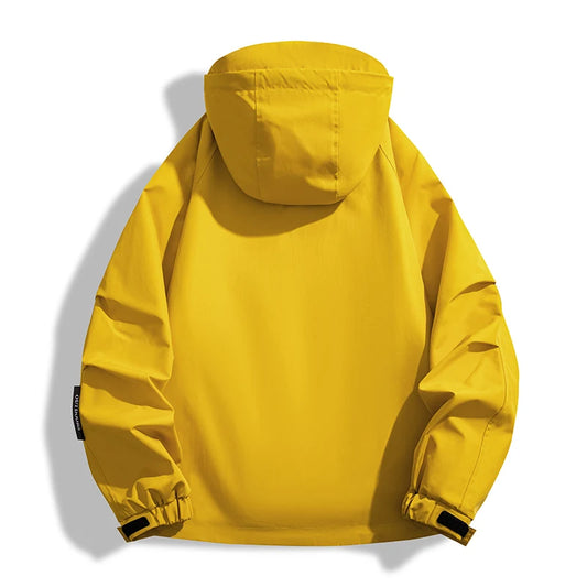 Outdoor Windproof Hooded Jacket 2025 New Sports Waterproof Jacket Casual Zipper Jacket Functional Casual Work Fashionable Coat