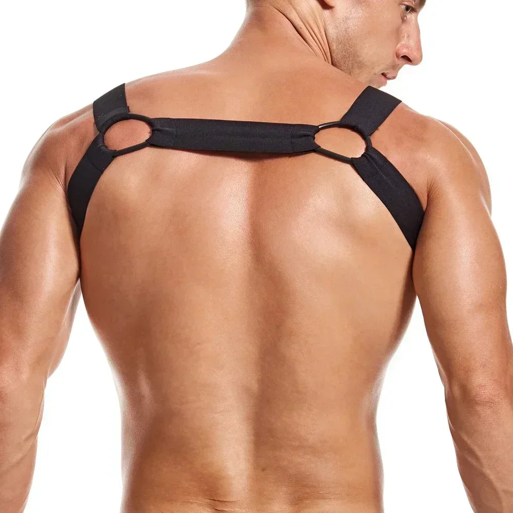 LUSTRA Obsidian Ritual - Open Back Fetish Harness Top
