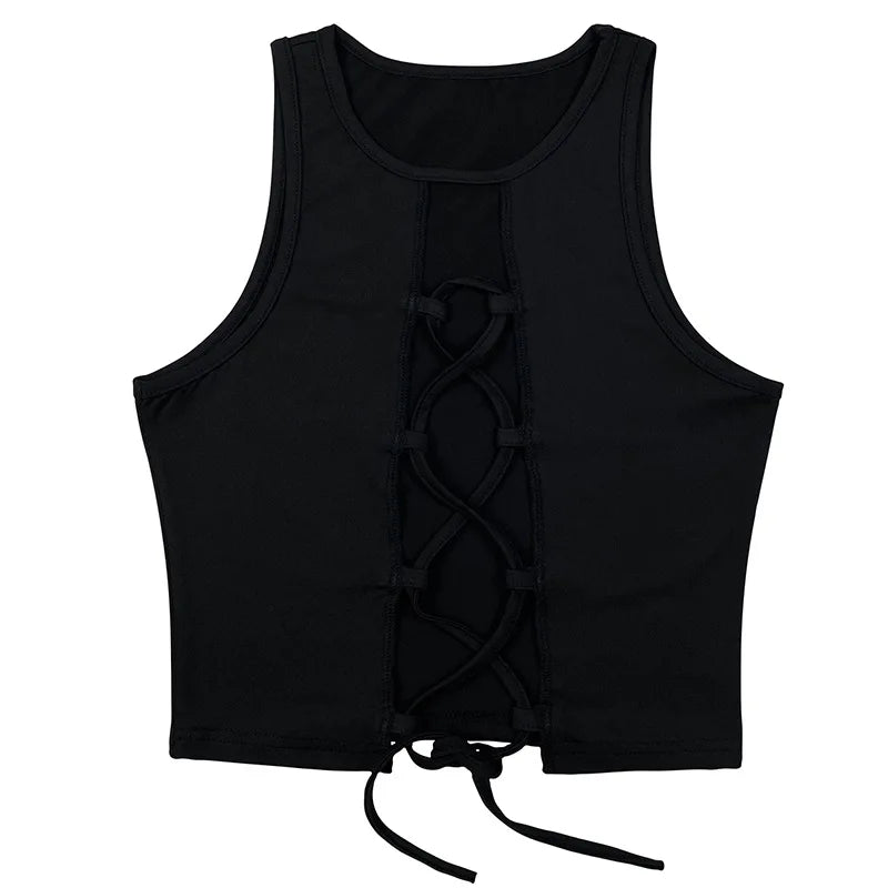 VOIDLINE Cut-Out Halter — Strappy Crop