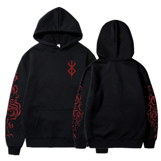 BERSERK//ACID Gothic Oversized Hoodie – Harajuku Dark Streetwear