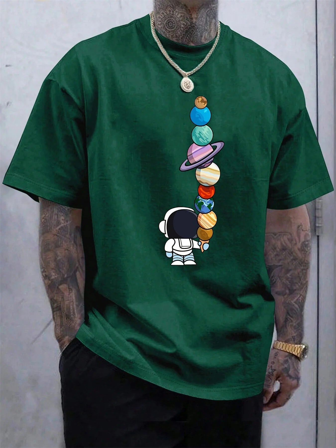 ASTRODRIFT Graphic Tee — 100% Cotton, Planet Print