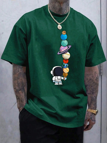 ASTRODRIFT Graphic Tee — 100% Cotton, Planet Print