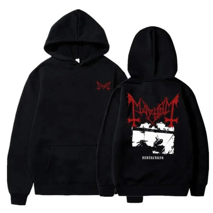 MAYHEM//VOID Black Metal Hoodie – Cyber Grunge Streetwear Drop