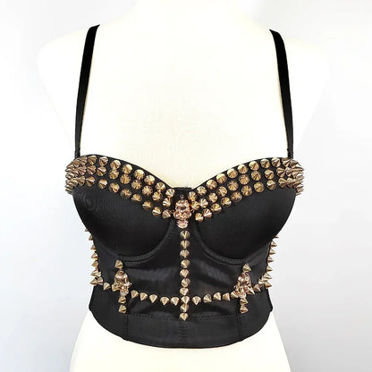 DiamondShine™ Y2K Sequin Push-Up Crop Top