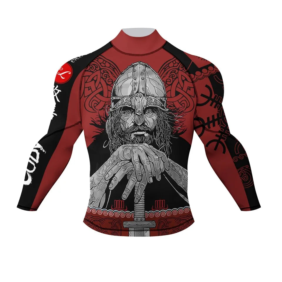 DRILL//CORE Compression Rashguard – Mock Neck Tech Shirt for Combat & Surf